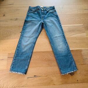 Frame Straight Leg Blue Denim
